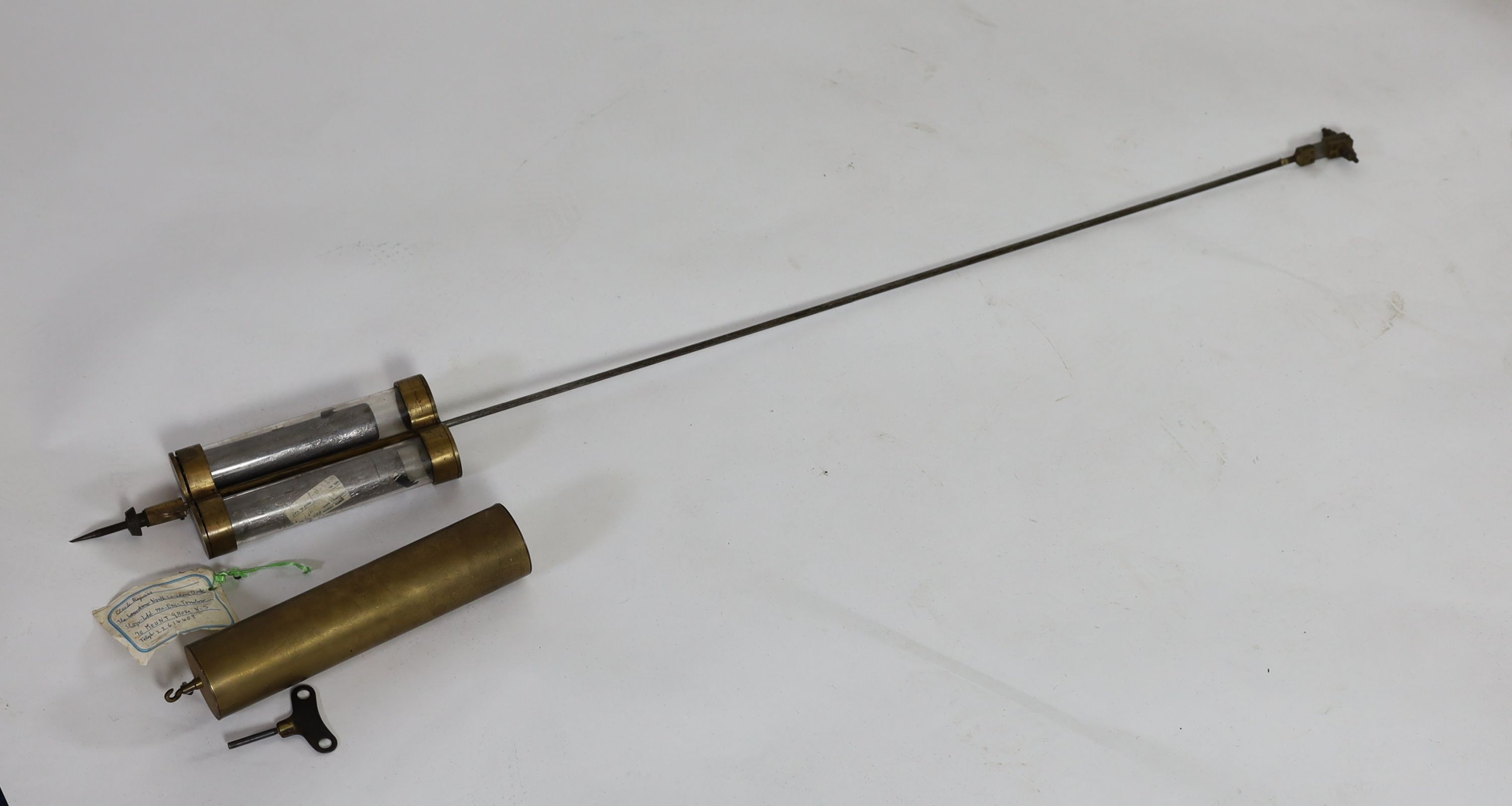 Rainforth & Son of Bridgewater. An early 19th century mahogany domestic regulator, H. 218cm.